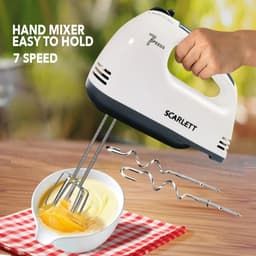 Scarlett - Electric Egg Beater and Mixer for Cake Cream - White 3